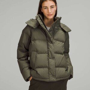 Lululemon Wunder Puff Coat Jacket Size 4 Medium Olive